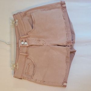 SO light pink button shorts Size 11/30W
